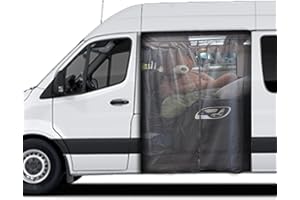 RVmonsterShop Polyester Magnetic Mosquito Netting Universal Size Compatible Mosquito Netting for A Sprinter Van Mercedes Sprinter, Ford Transit (Large：83 * 59 in)
