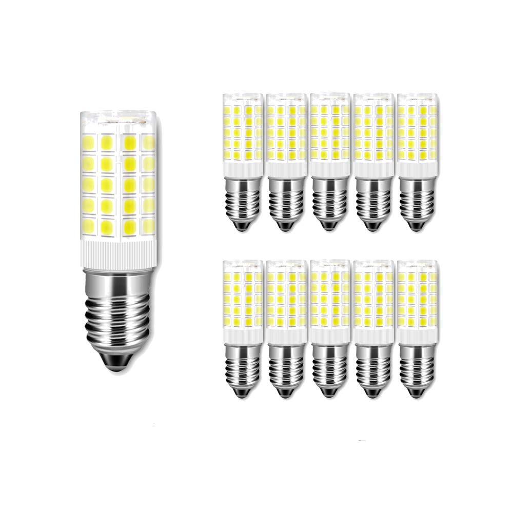ENGEYA E14 5W LED Light Bulbs, LED Corn Bulb, SMD 2835,50W Halogen Bulbs Equivalent,E14 Small Screw Base,500Lumens/360° Beam Angle/Non-Dimmable, Cool White 6000K,10-Pack