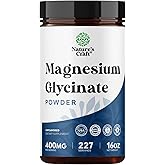 Potent Magnesium Glycinate Powder 400mg - Calm Magnesium Powder Bulk for Muscle Relax, Calm & Sleep Support for Adults - Glycinate Mag Soothe Vegan & Non-GMO Supplement - 1 Pack