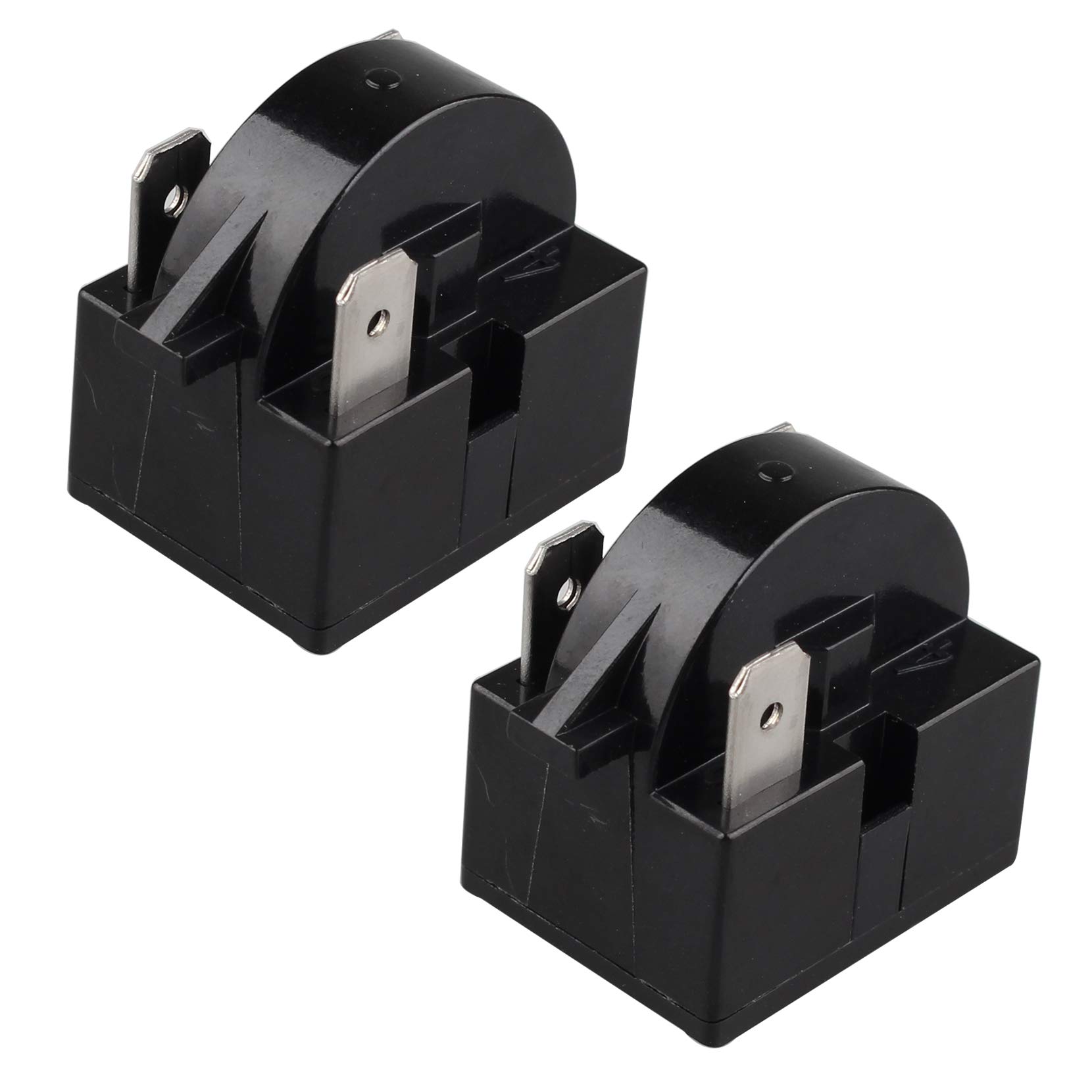 Futheda 2PCS 22 Ohm 125W 3 Pin Soldering PTC Starter Relay 3Pin PTC Refrigerator Freezer Compressor Starter Refrigerator Accessories (Black)