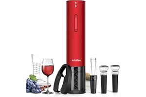 Ataller Cordless Electric Wine Bottle Opener Set, Rechargeable Automatic Wine Corkscrews Opener with 2-in-1 Aerator &Pourer, 