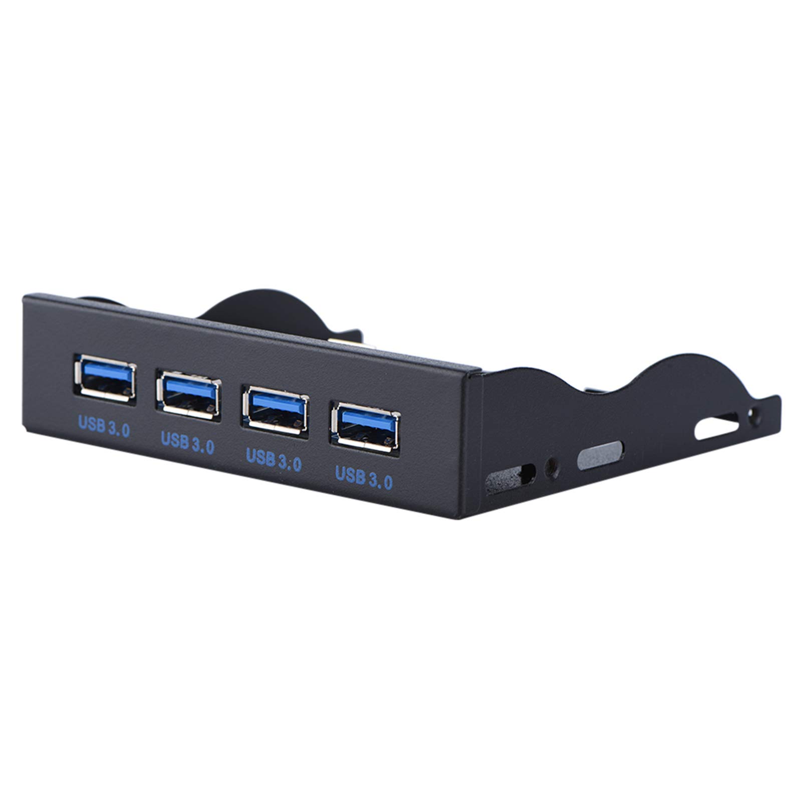Yunseity 4 Ports USB 3.0 Front Panel Hub, 3.5 Inch Floppy Bay Internal Metal USB Hub Front Panel with 19 Pin to 4 USB 3.0 Hub Ports, for Computer Case