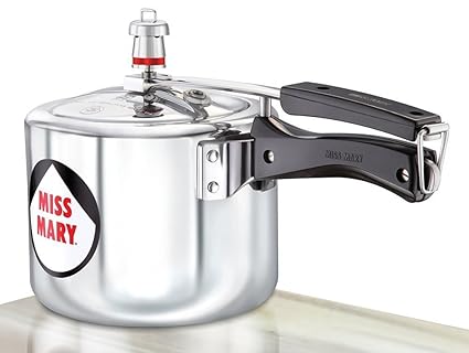 Hawkins Miss Mary Aluminium Pressure Cooker, 3 Litres, Silver