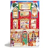 Madelaine Chocolates Christmas Countdown Advent Calendar, Filled With (8 oz - 226 g) Solid Premium Milk Chocolate Presents Hiding Behind Victorian Village Toy Shop - 1 Pack