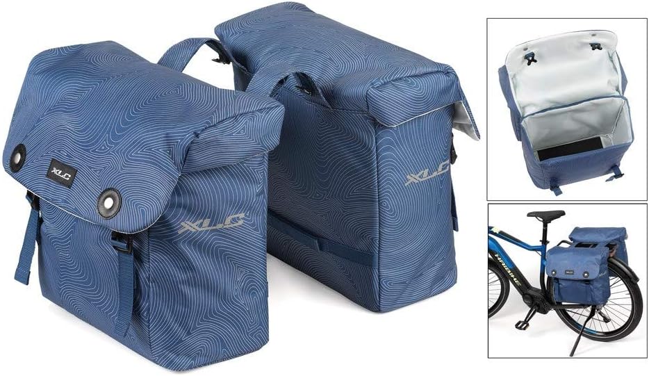 XLC Unisex - Adult BA-S88 Double Pannier Bag, Blue, 150 x 340 x 320, 150x340x320