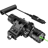 Feyachi GL6 Tactical Green Laser Sight with 45 Degree P13 Picatinny/M61 Mlok Rail Mount and Pressure Switch
