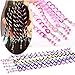 Wispun Pack of 12 Fashion Colorful Women Baby Girl Hair Styling Twister Clip Hair Decorations Headwear with Crystal Pendant DIY Braider Tool(Random Color)