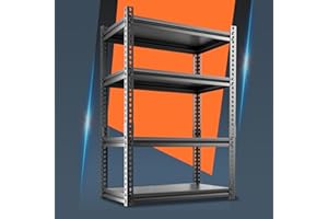 Meulbaty Garage Shelving Heavy Duty, 4 Tier Adjustable Metal Garage Storage Shelves Racks, 1600 lbs Steady Industrial Shelving Utility for Business Home, 32" W x 16.1" D x 63" H