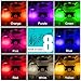Carmoni 4pcs 60 LED Multi-color Remote Control Car LED Interior Lights - Atmosphere Neon Lights Kit with Sounds-activated