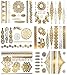 Terra Tattoos Temporary Henna Metallic Tattoos - Over 75 Mandala Tattoos (Gold) primary