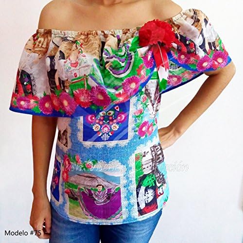 Cinco de Mayo Charro Day Mexican Peasant Blouse w/Corsage & Mariachi Bow All Sizes