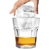 Clear Large Ice Molds Maker for Whiskey,2.4" Stainless Steel 3D Presidential Molds,Funny Ice Cube Tray for Bourbon Whiskey&amp; Cocktails Bar Party-Easy Release-Non-BPA