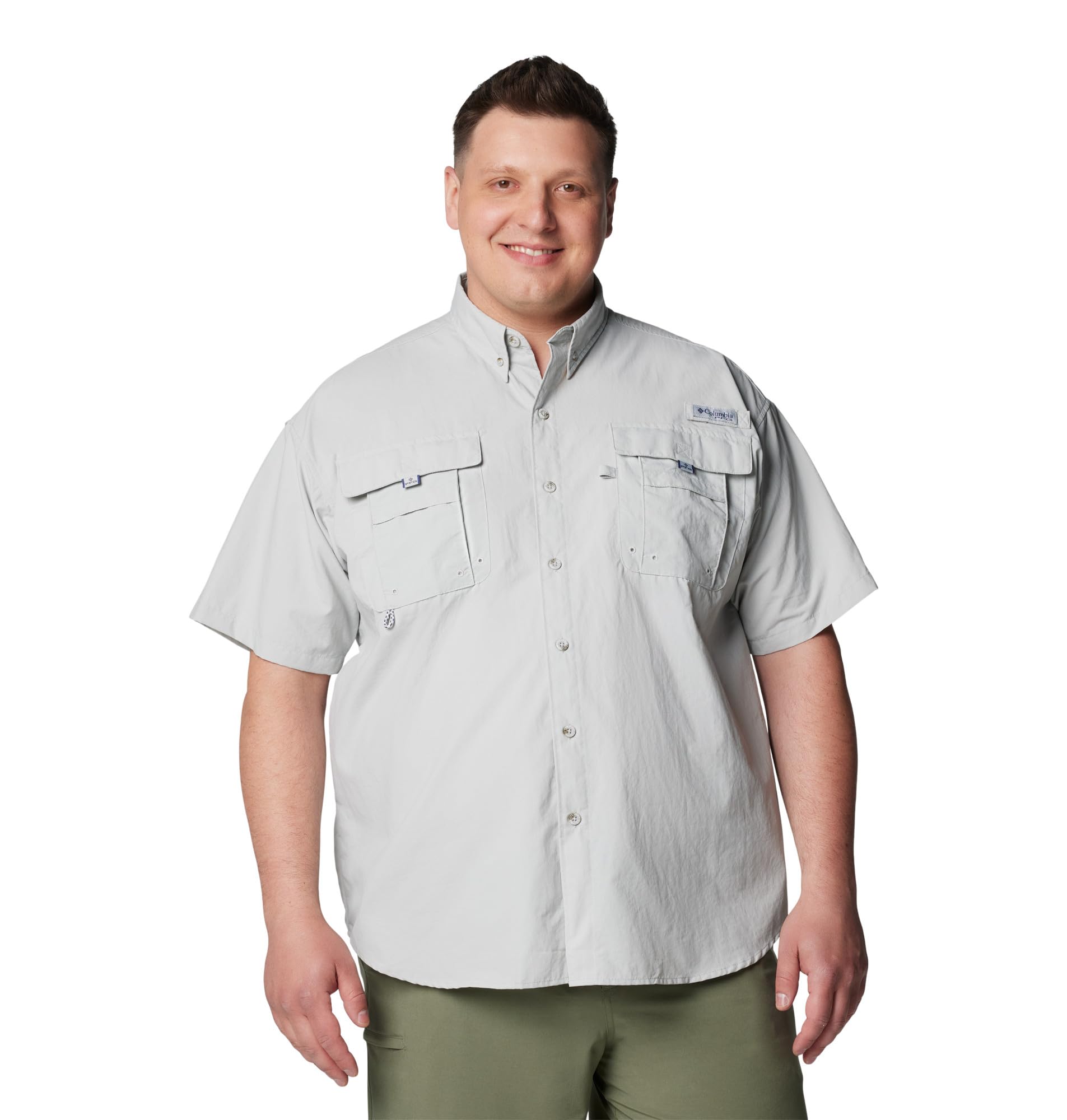 Columbia Mens PFG Bahama II Short Sleeve Fishing Shirt, Cool Grey, X-Small Image Columbia Mens PFG Bahama II Short Sleeve Fishing Shirt, Cool Grey, X-Small Image