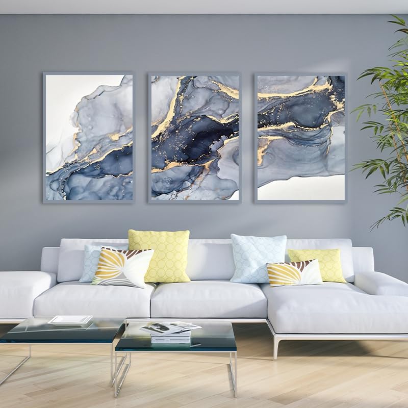 QPLGTU Islamic Canvas Art Set, Marble Paintings, Arabic Wall Canvas, Living & Bedroom Wall Decor, Frameless (Style 13, 40x60cm*3)