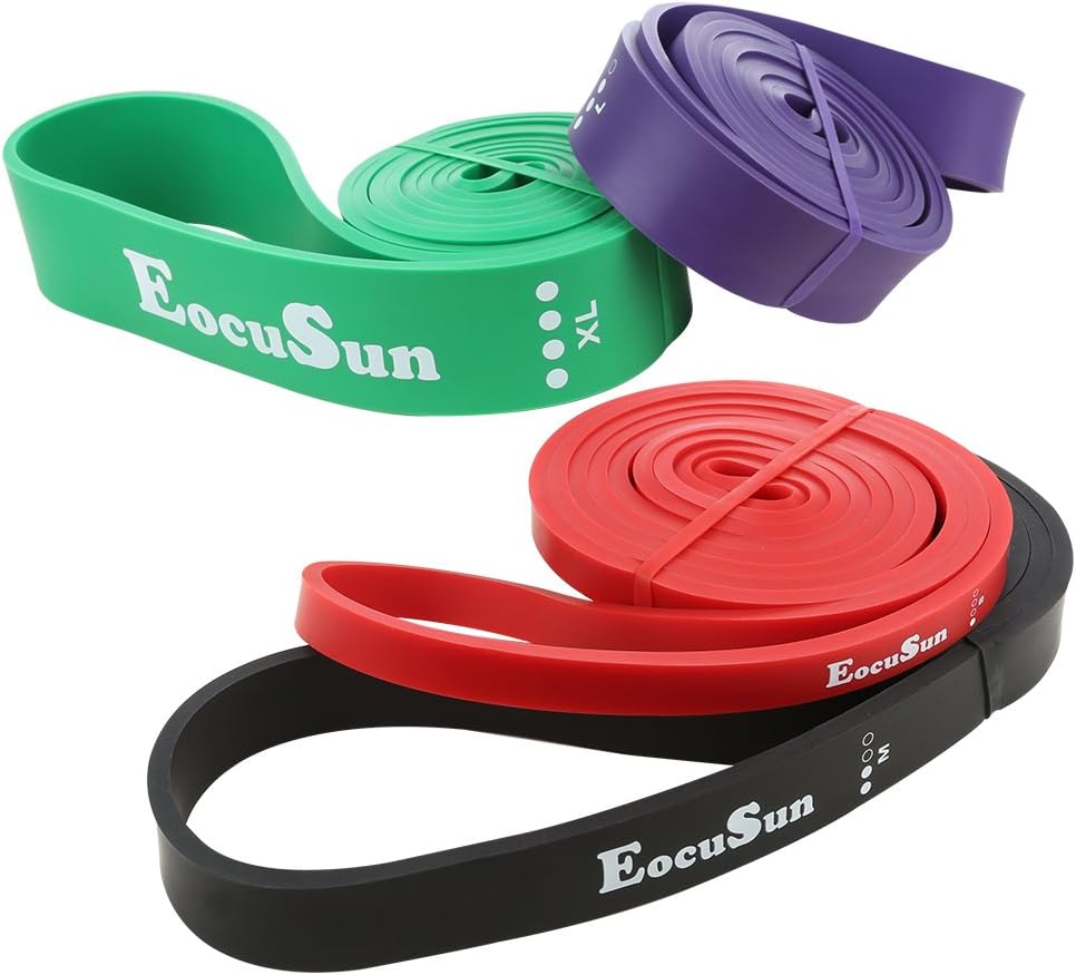 EocuSun Resistance Bands, Exercise Workout Bands, Assisted Pull Up Bands for Powerlifting,Crossfit, Body Stretching and Resistance Training, Fitness Bands Resistance Suitable for Men&Women