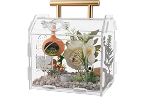 LEIZHENZI Jumping Spider Enclosure,Premium Acrylic Spider Enclosure - Ideal for Tarantulas, Reptiles, and Insects - Easy Assembly & Feeding - All-Round Transparent Terrarium
