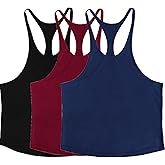 ZUEVI Men's Stringer Tank Tops Muscule Cut Bodybuilding Gym Vest Y-Back Workout Sleeveless T-Shirt
