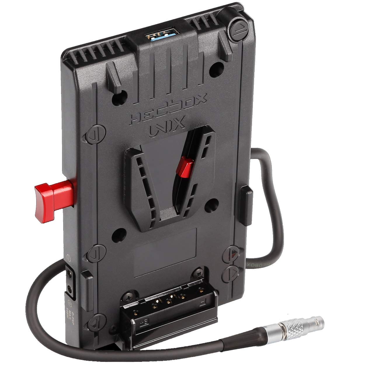 HEDBOX UNIX-0B - V-Mount Battery Adapter Plate, 3x D-Tap & USB, for Z-CAM E2-S6, E2-F6, E2-F8 and TERADEK
