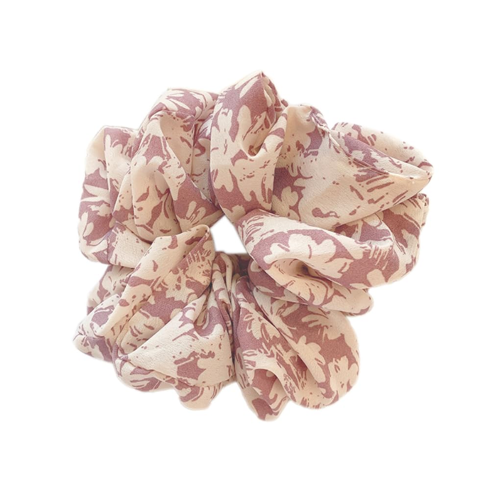 Pack of 3 Hair Bobbles Large Scrunchies Hair Scrunchies Soft Elastic Silk Premium Satin Hair Bobbles Oversized Ladies Girls Satin Hair Accessories for Girls & Women, Purple