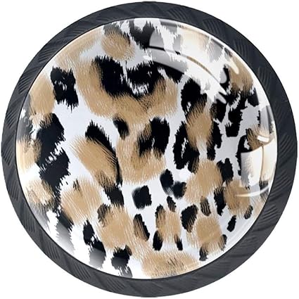 Estampado animal leopardo tirador cocina Perillas de gabinete Manija de