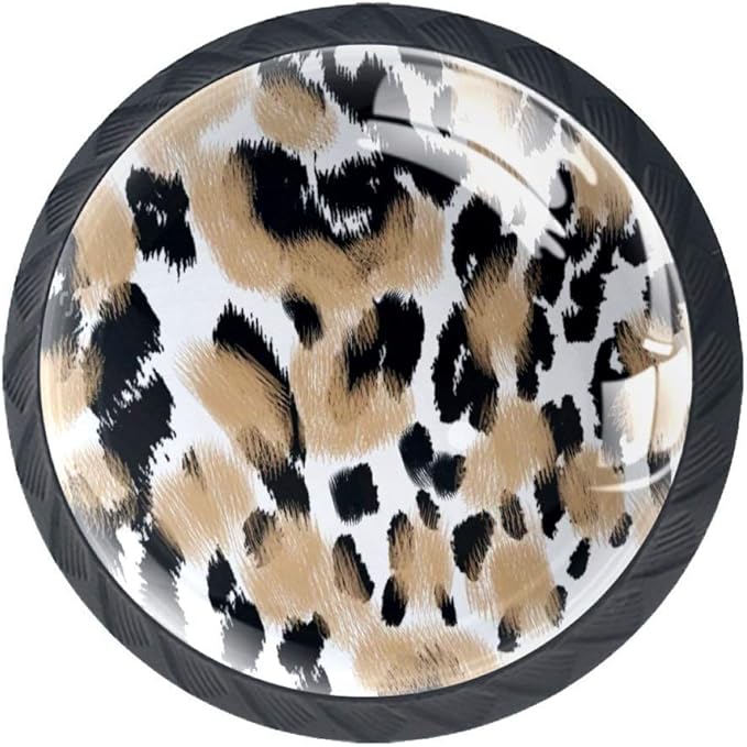 Estampado animal leopardo tirador cocina Perillas de gabinete Manija de