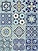 Tiva Design Peel & Stick Eclectic Royal Blue Style of Tile Art Decals, Pack of 24, 4 by 4-inch Stickers. Creatively add Spark to Any Wall or Surface.