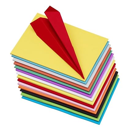 Pindia Premium Pack Of 100 A4 Size Assorted Color Sheets Copy Printing Papers Smooth Finish Home, School , Office Stationery