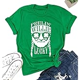 St Patricks Day Shirt Women Shamrock Lucky Tshirts Irish Festival Tee Tops