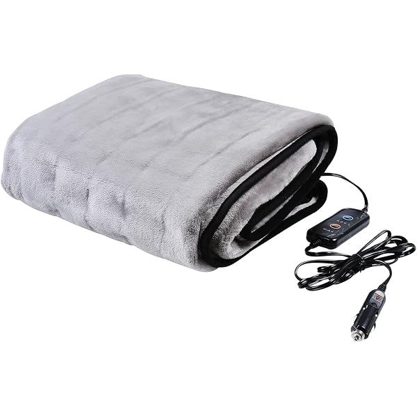 Amazon.com: RoadPro BlackCanyon Outfitters RPHB-110DB 12-Volt Polar Fleece  Heated Travel Blanket : Automotive