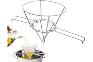 Oil Filter Stand, 304 Stainless Steel Fryer Oil Filter Holder with Foldable Arms for Deep Fryers and Maple Syrup,Kitchen Gadg