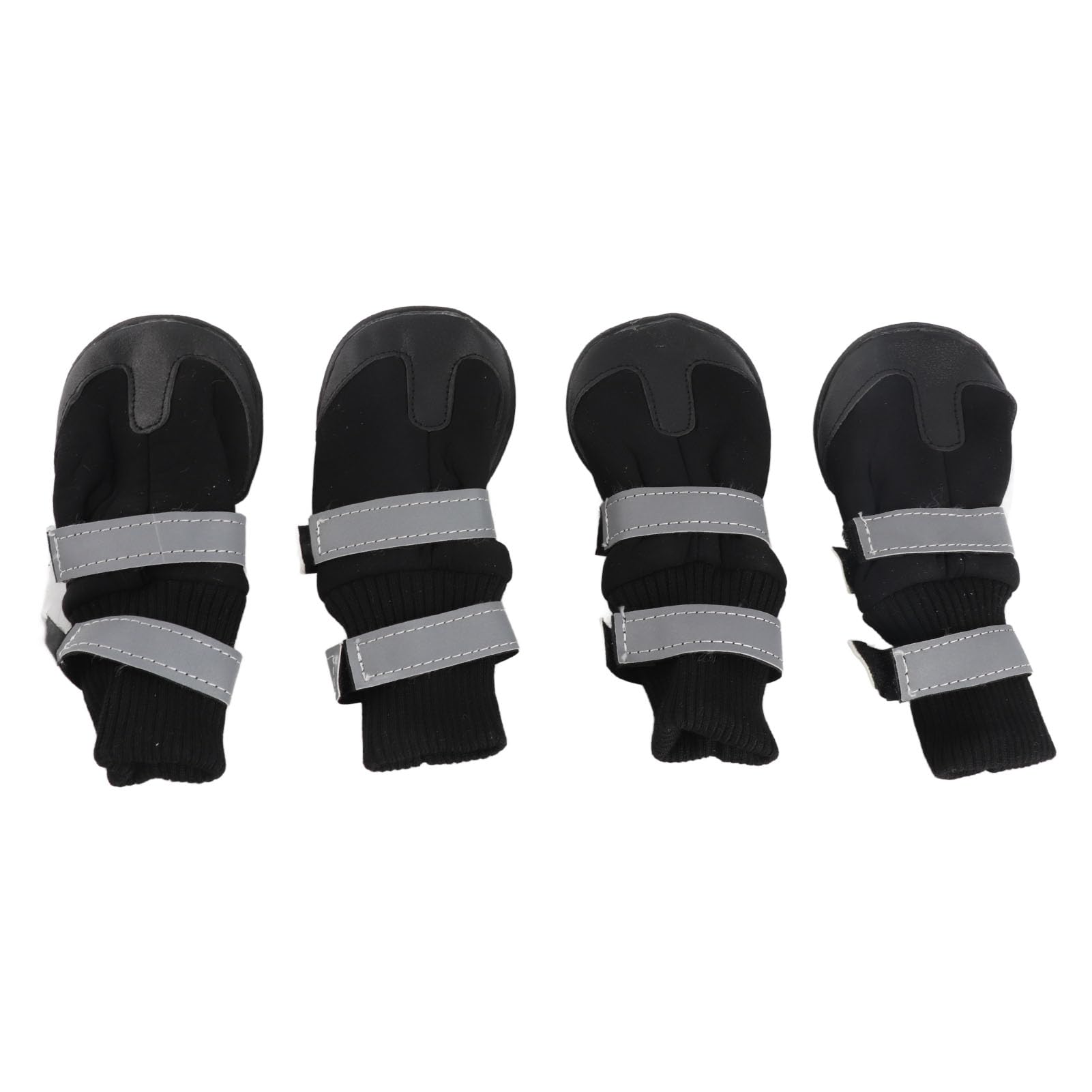 Zerodis 4 Pcs Dog Boots Black Anti-Slip Protective Pet Dog Shoes Waterproof Warm Protective Boots for Medium and Large Dogs(Blue XL)