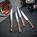 PAUDIN 4.5 Inch Steak knives, 4-Piece Steak knife set, German High Carbon Stainless Steel Dinner Knives Serrated, Rosewood Handle Rust Resistant and Durable