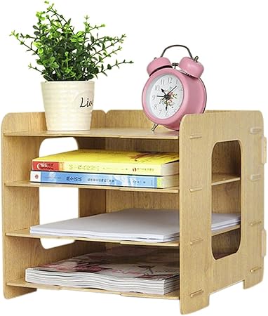 Amazon レターケース 木製 収納トレー マガジンファイル 本棚 3段式 横置き サイズ 書類 雑貨整理 小物入れ 文房具 オフィス用品 2カラー 書類トレー レターケース 文房具 オフィス用品