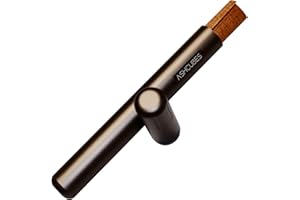 ASHCUBES Cigar Tube Metal Waterproof Cigar Holder Aluminum Air Tight Cigar Case Tube (L200_⌀20, Grey)