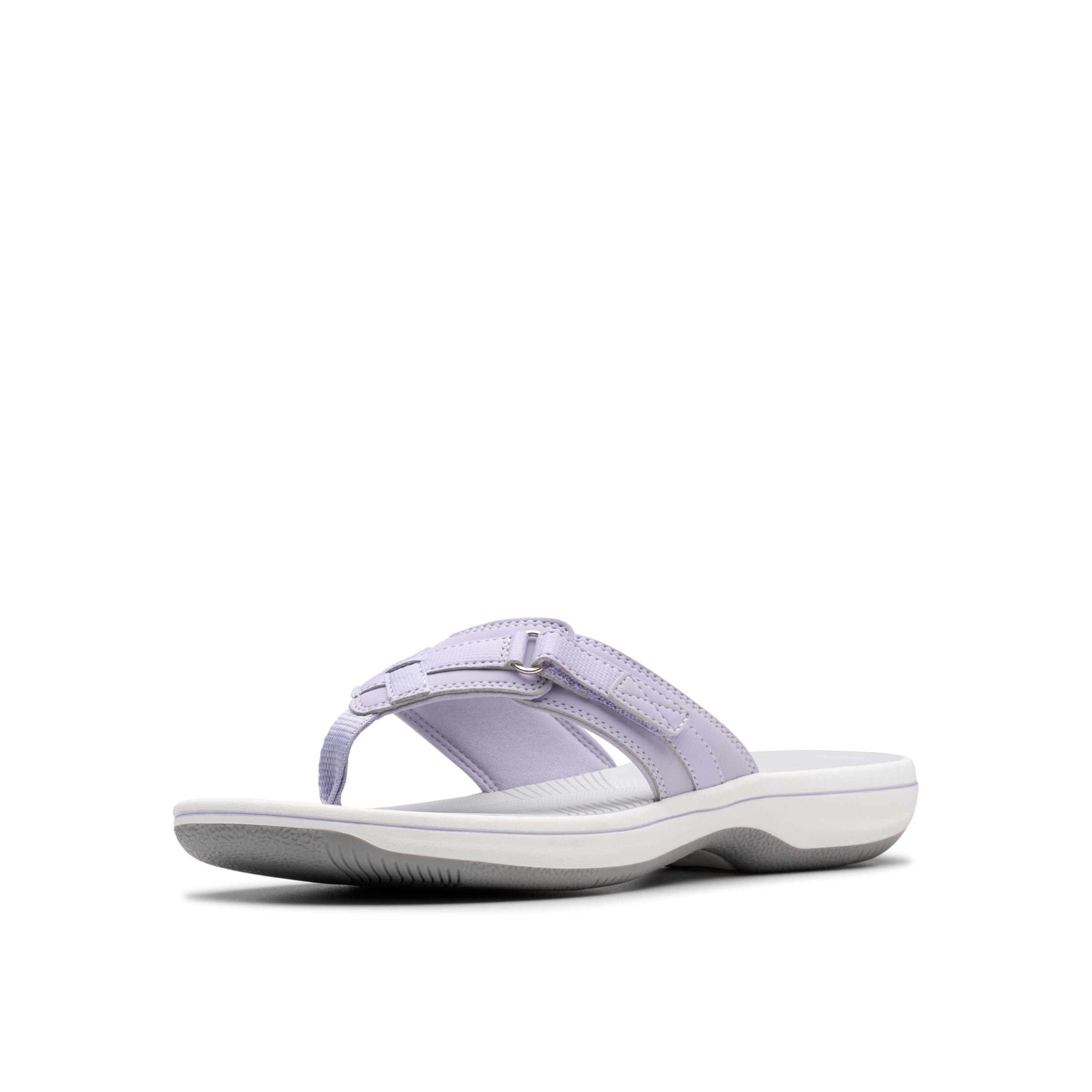 Clarks Cloudsteppers Women's Breeze Sea Flip-Flop, Lavender Nubuck, 5 Medium US Image
