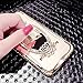 iPhone 6/6s 4.7 Inch Glass Mirror TPU Case-Aurora Soft Silicone Makeup Case Bling Crown Rhinestone Cover for iPhone 6/6s(Rose Gold)