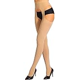 HONENNA Women's Suspender Tights Sexy Garter Belt Stockings High Waist Control Top Pantyhose