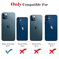 KKEIKO Case for iPhone 12 Pro Max, RFID Blocking PU