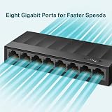 TP-Link LS1008G 8-Port Gigabit Ethernet Switch Desktop Wall Mount view 3