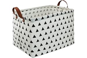 HIYAGON Rectangular Storage Box Basket for Baby, Kids or Pets - Fabric Collapsible Storage Bin for Organizing Toys,Nursery Basket,Clothing,Books, Gift Baskets (triangle)