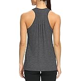Mippo Workout Tops for Women High Neck Racerback Tank Tops Loose Fit Athletic Yoga Shirts