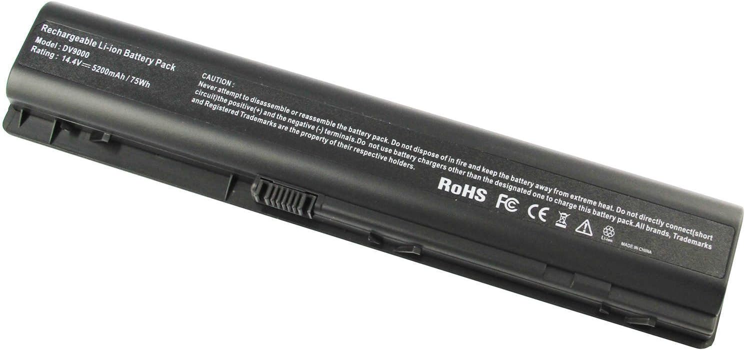 ARyee 5200mAh 14.8V DV9000 Battery Laptop Battery for HP Pavilion DV9000t DV9000z DV9005us DV9008nr DV9010us DV9013cl DV9030us DV9033cl DV9035nr DV9040us DV9060us DV9074cl - Image 3