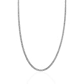 CRAFTD - Silver Cuban Link Chain - Durable Rhodium & 316L Stainless Steel - Waterproof, Heat & Sweat Resistant - Gifts for Men - Men's Jewelry