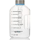 1Gallon Water Bottle,BPA Free Large Water Bottle 128oz Hydration with Motivational Time Marker Reminder Leak-Proof Drinking B