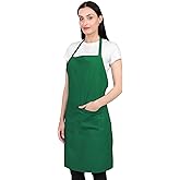 Natural Craft Kitchen Apron Cotton Waterdrop Resistant with adjustable Aprons for Women with Pockets 8 Color option Cooking