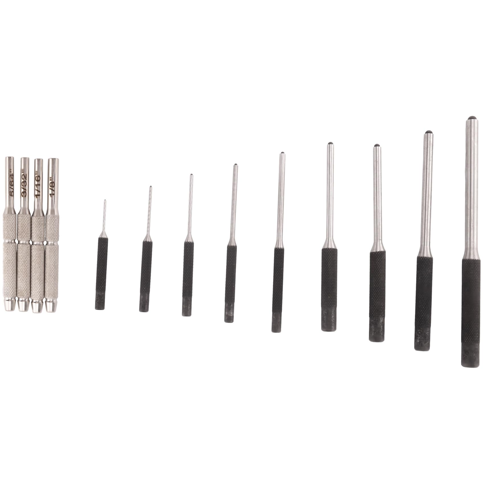 Oiiwowi 13 Pieces Roll Pin Punch Hollow End Punch Tool Mechanics Removing Repair Tool Roll Pin Punch Set with Carry Case Steel Pin Punches