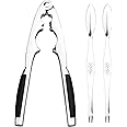 Anwenk Nut Crackers for All Nuts Nutcracker Pecan Walnut Nut Crackers with 2 Picks Heavy Duty Shell Seafood Cracker Tool