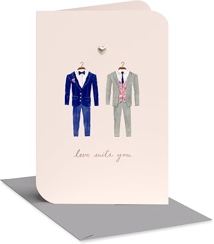 Whitman And Daughter LGBTQ+ Hochzeitskarte – Regenbogen-Design, 12,7 X 17,8 Cm, Inkl. Umschlag