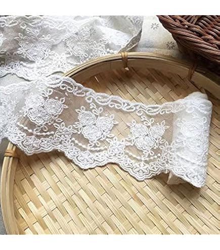 Amazon.com: 2 inch Wide Lace Ribbon with Floral Pattern Lace Trim