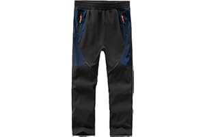 Dizoboee Kids Snow Pants Boys Waterproof Windproof Fleece Lined Outdoor Ski Hiking Pants